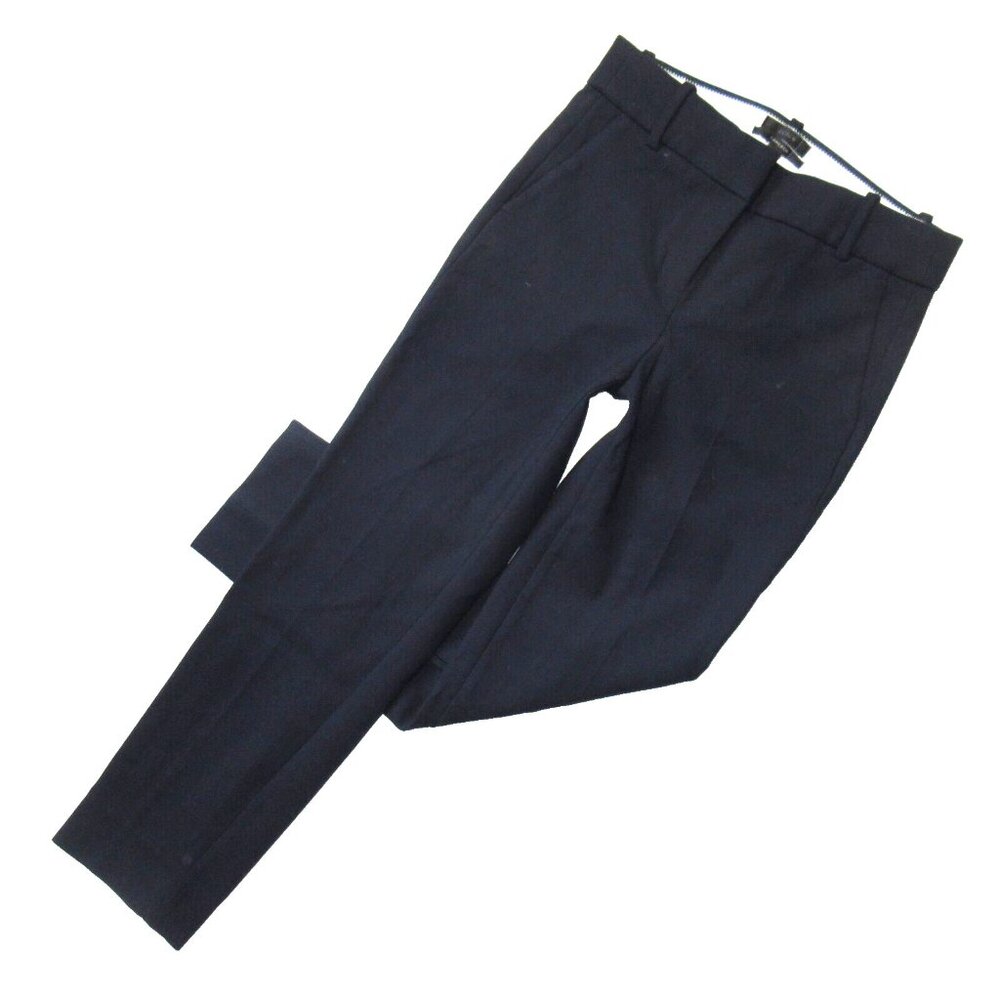 NWT J.Crew Slim Crop Cameron in Navy Blue Four Season Stretch Pants 12P